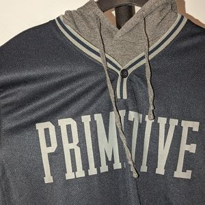 Primitive Skateboarding Hoodie Mens M Black Two-Fer Baseball Jersey Men's M